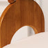 Contemporary Creative Round Mermaid Lambswool Fabric Wood Vanity Stool Backrest For Bedroom