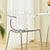 Modern Minimalist Curved Profile Plastic Metal Dining Chair Backrest Armrest For Dining Room