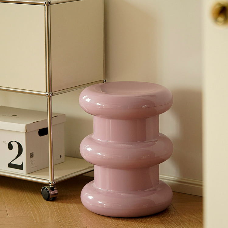 Modern Minimalist Cylindrical Plastic End Table For Living Room