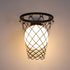 Modern Art Deco Kids Iron Glass Basketball Hoop 1-Light Wall Sconce Lamp For Bedroom