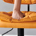 Modern Simplicity Fabric Iron SGS Sponge Semicircular Counter Stool Backrest Footrest For Kitchen