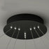 Modern Minimalist Multi Tier Circle Aluminum Iron Silicone LED Chandelier For Living Room