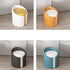 Modern Minimalist Leather Wood Sponge Round Cylinder Vanity Stool Backrest For Bedroom