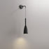 Modern Minimalist Cylindrical Copper Black Travertine 1-Light Wall Sconce Lamp For Living Room