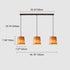 Traditional Japanese Resin Iron Copper House Cylinder 1/3 Light Island Light Chandelier For Dining Room