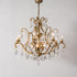 Traditional French Candelabra Round Crystal Iron Frame 5/9/12 Light Chandelier For Living Room