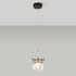 Modern Luxury Crown Orb All Brass Glass 1-Light Pendant Light For Bedroom