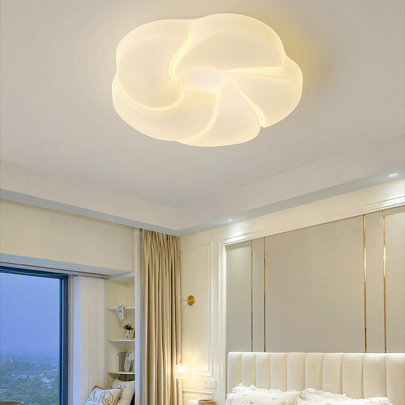 Modern Minimalist PE Cookie Cloud Shape Iron LED Flush Mount Ceiling Light For Bedroom