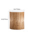 Traditional Vintage Cylindrical Vertical Wood Medium Density Fibreboard End Table For Living Room