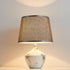 Contemporary Vintage Cylinder Vase Base Ceramic Fabric 1-Light Table Lamp For Bedroom