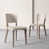 Contemporary Nordic Square Leather Solid Wood Frame Dining Chair Backrest For Dining Room