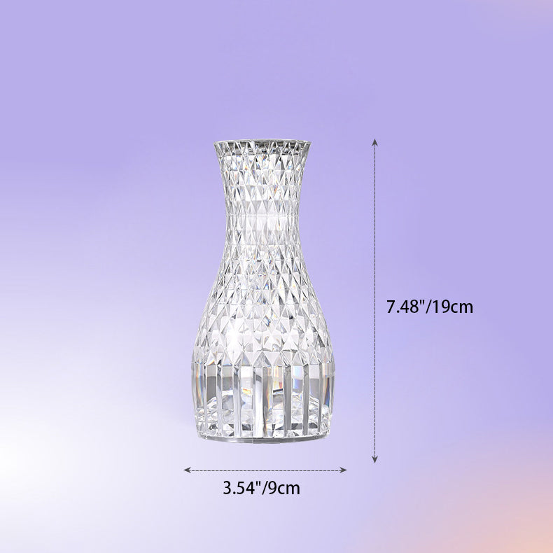 Modern Art Deco Acrylic Bottle Design Petal Effect USB LED Table Lamp For Bedroom