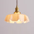 Contemporary Creative Brass Flower Glass Shade 1-Light Pendant Light For Living Room