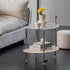 Modern Minimalist Cloud Acrylic Stainless Steel Removable End Table 2-Tier For Living Room