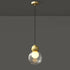 Modern Minimalist Dome Cylinder Orb Copper Glass 1-Light Pendant Light For Bedroom