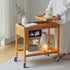 Contemporary Scandinavian Rectangular Wood Glass Coffee Table 2-Tier For Living Room