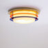 Modern Minimalist Colorful Iron Acrylic Disc Splicing LED Flush Mount Ceiling Light For Bedroom