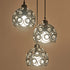 Contemporary Nordic Round Dome Lace Iron Crystal 1/3 Light Island Light Chandelier For Dining Room