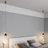 Contemporary Nordic Tapered Aluminum Acrylic LED Pendant Light For Living Room