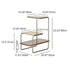 Modern Minimalist Triple Square Stainless Steel Glass End Table For Living Room