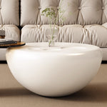 Modern Minimalist Cat's Paw Halogen Egg Metal Glass Coffee Table For Living Room