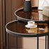 Contemporary Simplicity Round Glass Top Nesting Side Table For Living Room