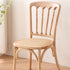 Traditional Vintage Round Rattan Solid Wood Dining Chair Backrest For Dining Room