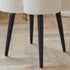 Modern Minimalist Cloud Lambswool Carbon Steel Vanity Stool For Bedroom