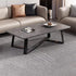 Modern Minimalist Rectangular Rock Slab Stainless Steel Coffee Table For Living Room