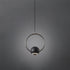 Contemporary Nordic Aluminum Circle Ring Liftable LED Pendant Light For Bedroom