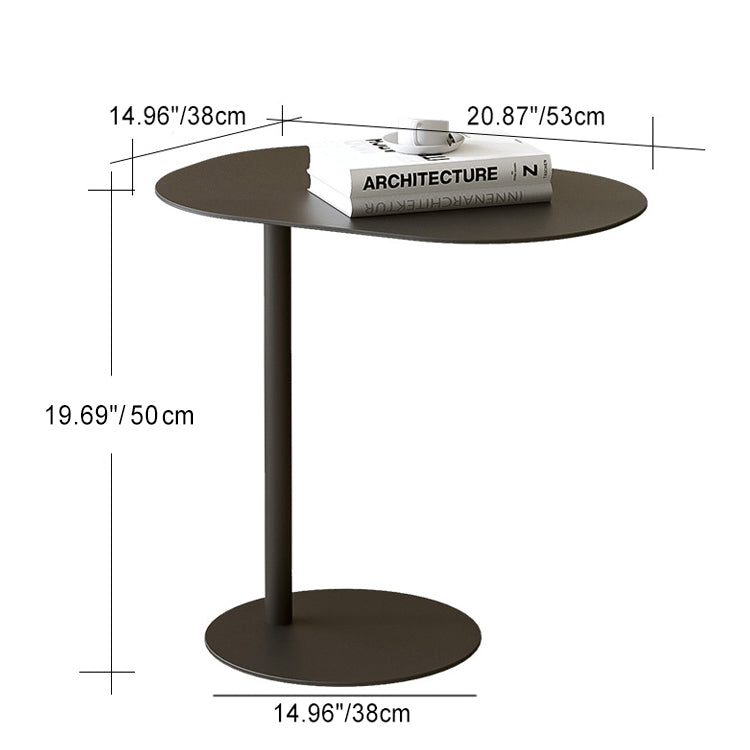 Modern Minimalist Geometric Round Iron End Table For Living Room