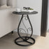 Modern Luxury Round Sintered Stone Top Metal Base Coffee Table For Living Room