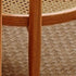 Traditional Japanese Round Glass Rattan Solid Wood End Table 2-Tier For Living Room