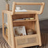 Contemporary Retro Solid Wood Movable Multifunctional Storage End Table 3-Tier For Living Room