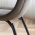 Contemporary Scandinavian Curved Leather Metal Tapered Legs Dining Chair Backrest For Dining Room