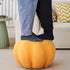 Contemporary Creative Pumpkin Wood Velvet Fabric Chair For Living Room