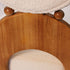 Contemporary Creative Round Mermaid Lambswool Fabric Wood Vanity Stool Backrest For Bedroom