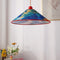 Modern Creative Cone Oil Painting Iron Fabric 1-Light Pendant Light For Living Room