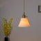 Modern Minimalist Round Cylinder Brass Ceramic 1-Light Pendant Light For Living Room