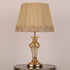 Traditional European Cylinder Hardware Crystal Fabric 1-Light Table Lamp For Bedroom