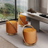 Contemporary Creative Microfiber Leather Metal Cylinder Vanity Stool For Bedroom