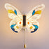 Contemporary Creative Butterfly Enamel Colored Acrylic Wing Iron LED Wall Sconce Lamp For Living Room