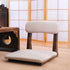 Traditional Japanese Square Paulownia Wood Cotton Linen Chair Tatami Backrest For Entertainment Room