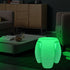 Modern Minimalist Round Plastic LED Illuminated Waterproof Bar Stool For Entertainment Room