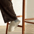 Contemporary Nordic Square Wood Iron Bar Stool Backrest Footrest For Dining Room