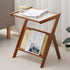 Contemporary Simplicity Z-shaped Glass Bamboo End Table For Living Room