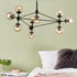 Modern Minimalist Round Ball Iron Glass 10/21 Light Chandelier For Living Room