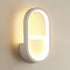 Modern Minimalist Iron Silicone Elliptical Circular Arc LED Wall Sconce Lamp For Bedroom