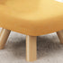 Modern Minimalist Square Linen Solid Wood Chair Backrest Armless For Living Room