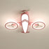 Contemporary Creative Acrylic Cartoon Airplane LED Kids Flush Mount Ceiling Light For Living Room